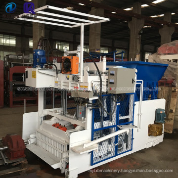 manual concrete block machine moving  block making machine in plant